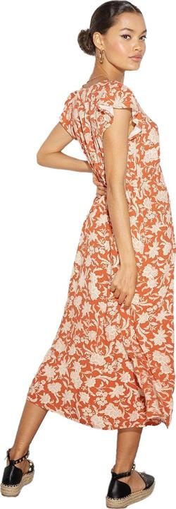 Immagine prodotto Dorothy Perkins Vestito Midi Piccola Floreale Collo con Bottoni Volant Donna (32 D)