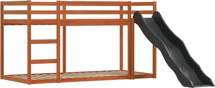 Actual product image VidaXL Bunk bed with slide and curtains (90 x 200 cm)