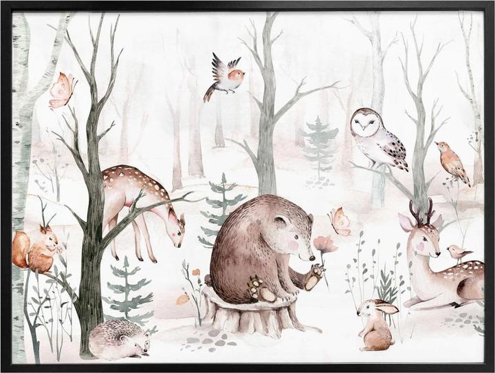 Image du produit Trenddeko Amis des animaux dans la forêt (60 x 50 cm)