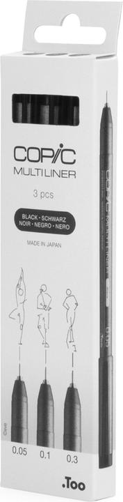 Actual product image Copic Multiliner (Black, 3 x)