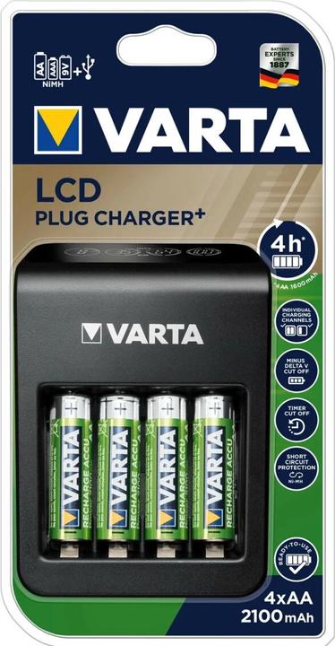 Produktbild Varta Ladegerät LCD Plug Charger+ inkl. 4xAA (1 Stk., AAA)