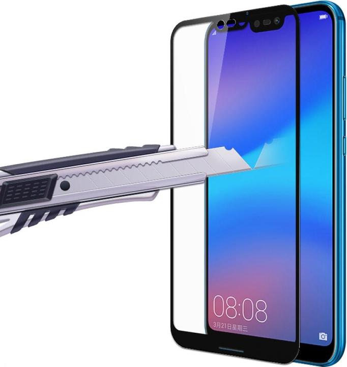 Actual product image Screenguard Huawei P20 Lite Full Screen Protective Glass Film 2.5D 9H (1 Piece, Huawei P20 Lite)