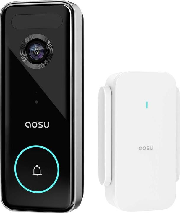Actual product image Aosu V8S video door intercom WLAN complete set 1 piece black (Wi-Fi)