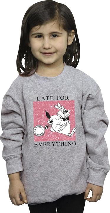 Actual product image Disney Girls Alice In Wonderland White Rabbit Sweatshirt (104)