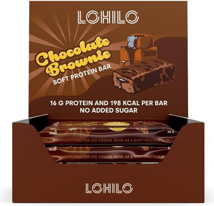 Produktbild Lohilo Riegel High Protein soft core Brownie, 12 x (Brownie, 12 Stk., 55 g)