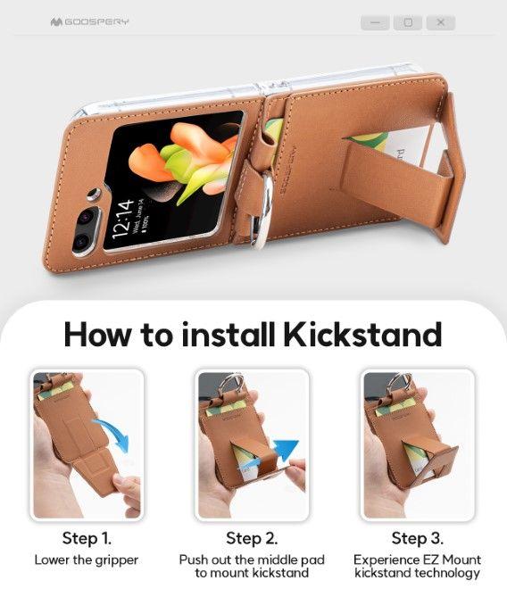 Immagine prodotto Goospery Copertina della serie Easy Standing Diary (Samsung Galaxy Z Flip6)