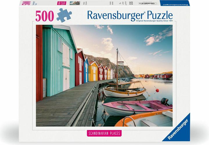 Immagine prodotto Ravensburger Luoghi scandinavi - Case galleggianti a Smögen (500 pezzi)