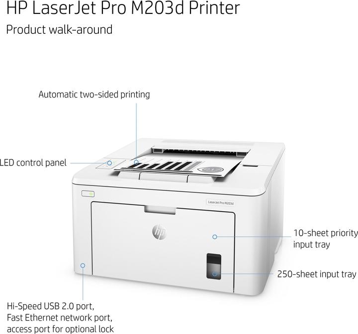 Image du produit HP LaserJet Pro M203dw (Laser, Noir et blanc)