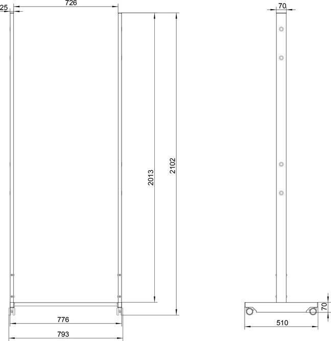 Actual product image Multibrackets Rollable monitor stand 55", for OMD series