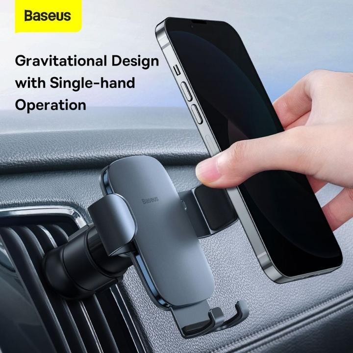Immagine prodotto Baseus Metal Age II Supporto auto gravitazionale su griglia di ventilazione (grigio)