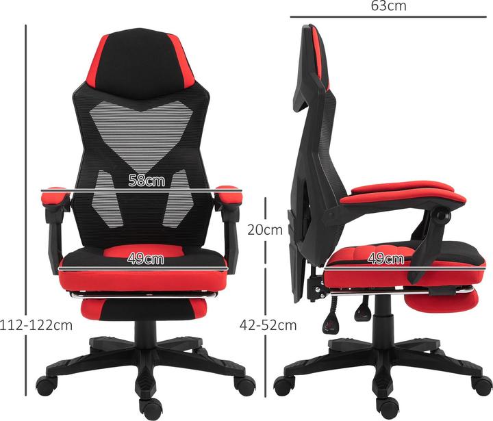 Image du produit Vinsetto Chaise de jeu avec repose-pieds