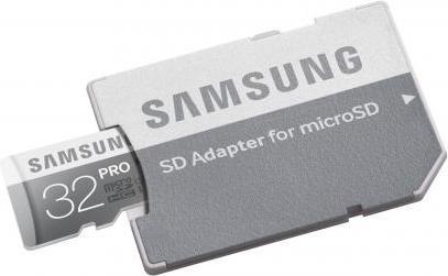 Samsung PRO 32GB micro SDHC card (SD adapter) (microSDHC, UHS-I)