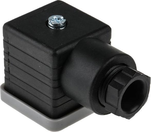 Actual product image Rs Pro Valve connector DIN 43650 A socket 3P+E / 250 V ac, PG11 cable assembly, black
