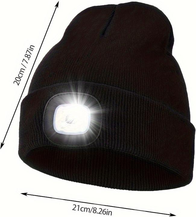 Immagine prodotto PhoneLook Unisex LED Mütze mit Stirnlampe für nächtliche Aktivitäten