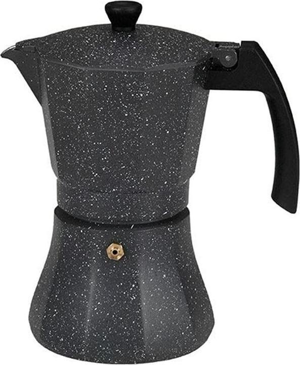 Produktbild EDM Italienische Kaffeemaschine Schwarz Aluminium 9 Tassen Induktion (9 T.)