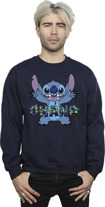 Produktbild Disney Lilo And Stitch Ohana Blue Glitch Sweatshirt (XXL)
