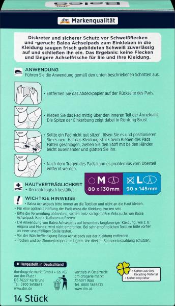 Produktbild dm Balea Achselpads Grösse L (Achselpads)
