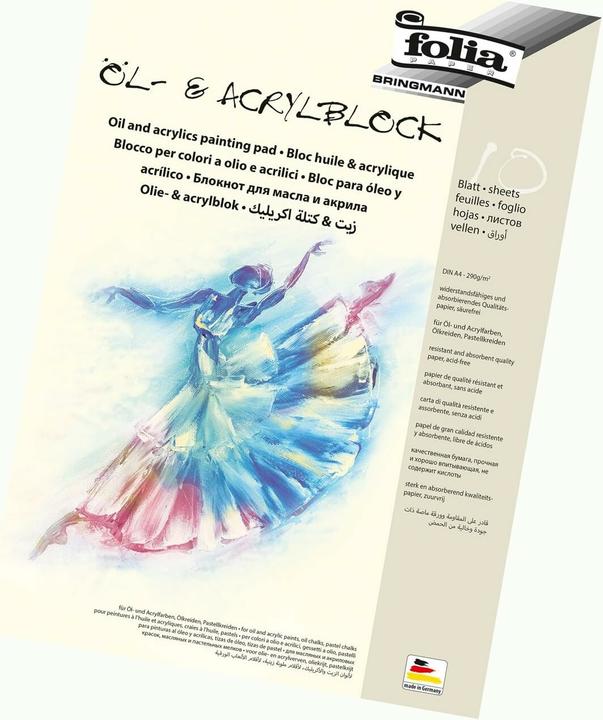 Actual product image Folia 10 drawing pad for oil and acrylic paints DIN A4 (290 g/m², 10 x)