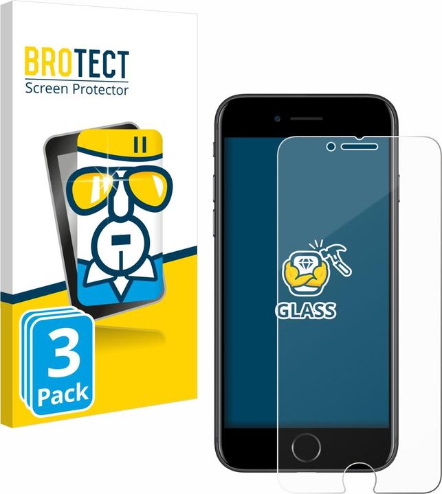 Produktbild BROTECT Panzerglas Hartglas Displayschutz (3 Stück, Apple iPhone 7)