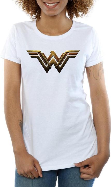 Immagine prodotto Wonder Woman T-shirt in cotone con logo per donna/femmina (L)