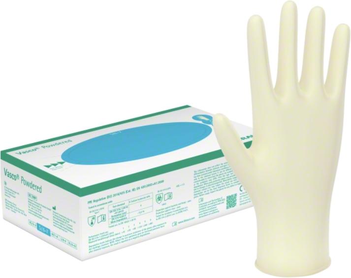 Image du produit B.Braun Gants d'examen VASCO Grands/ 8-9 poudrés, 100 pces HAS (L)