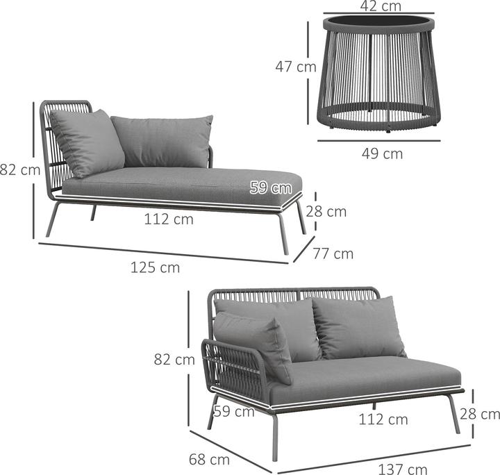 Produktbild Outsunny Gartenmöbel-Set