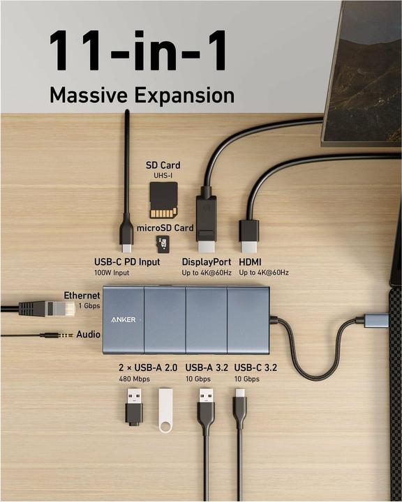 Actual product image Anker 565 (USB-C, 11 Ports)