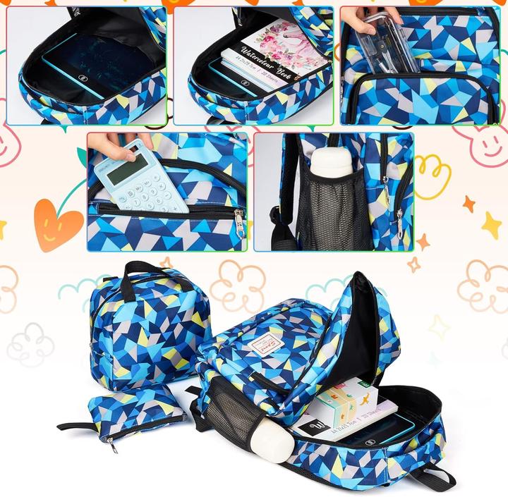 Actual product image Sciphylia Schulrucksack-Set mit Lunchpaket & Federmäppchen