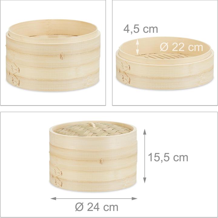 Immagine prodotto Relaxdays Vaporizzatori di bambù (24 cm, Materiale vegetale)