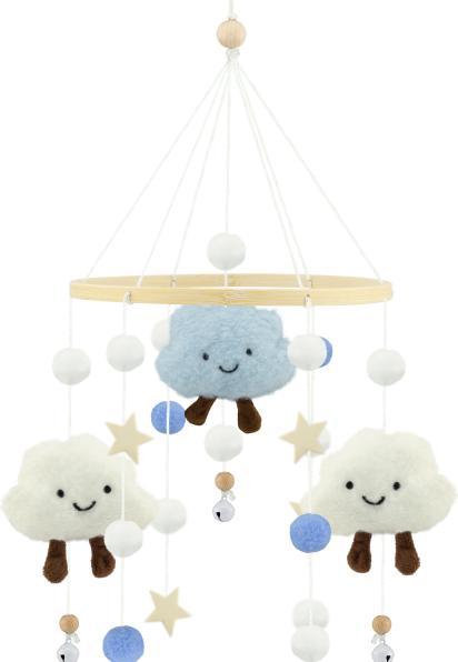 Immagine prodotto Ulysse Couleurs d'Enfance Grazioso dispositivo mobile in feltro: nuvola blu