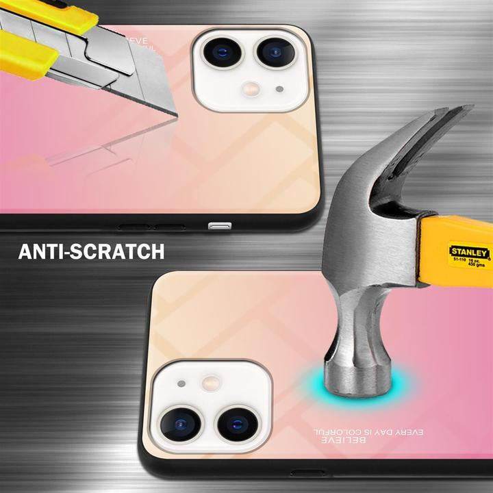 Productafbeelding Cadorabo TPU 2 kleuren glasdekking (Apple iPhone 12 mini)