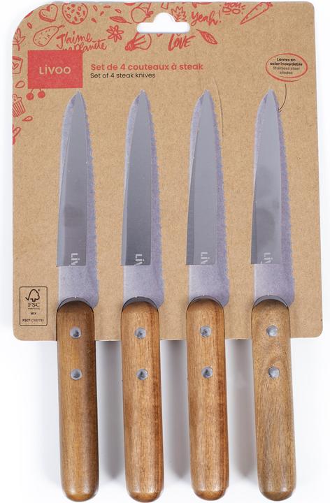 Productafbeelding Livoo Set van 4 steakmessen (4 Stuk, Mes)