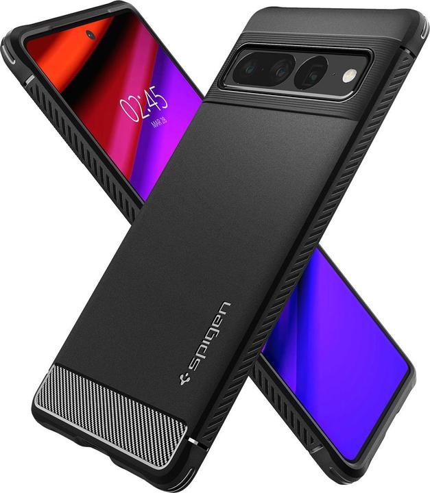 Actual product image Spigen Rugged Armor Google Pixel 7 Pro czarny/matte black ACS04725 (Google Pixel 7 Pro)