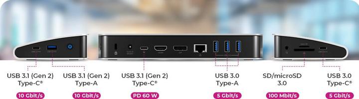 Produktbild Icy Box RaidSonic ICYBOX IB-DK2408-C Dockingstation 11in1 (USB-C, 1 Ports)