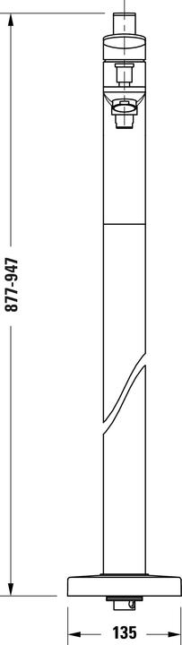 Actual product image Duravit Wave single lever bath mixer floor standing
