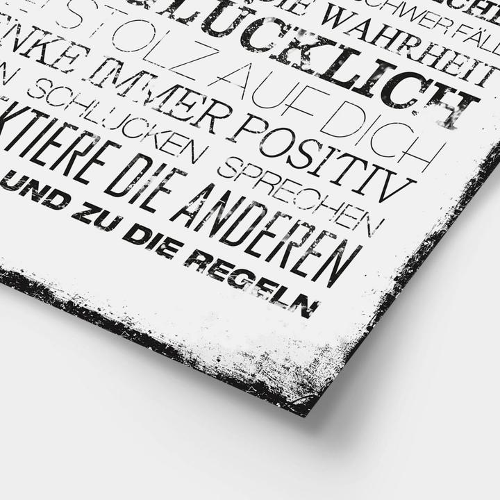 Produktbild Trenddeko Poster Hausordnung 24 x 30 cm, Papier (24 x 30 cm)