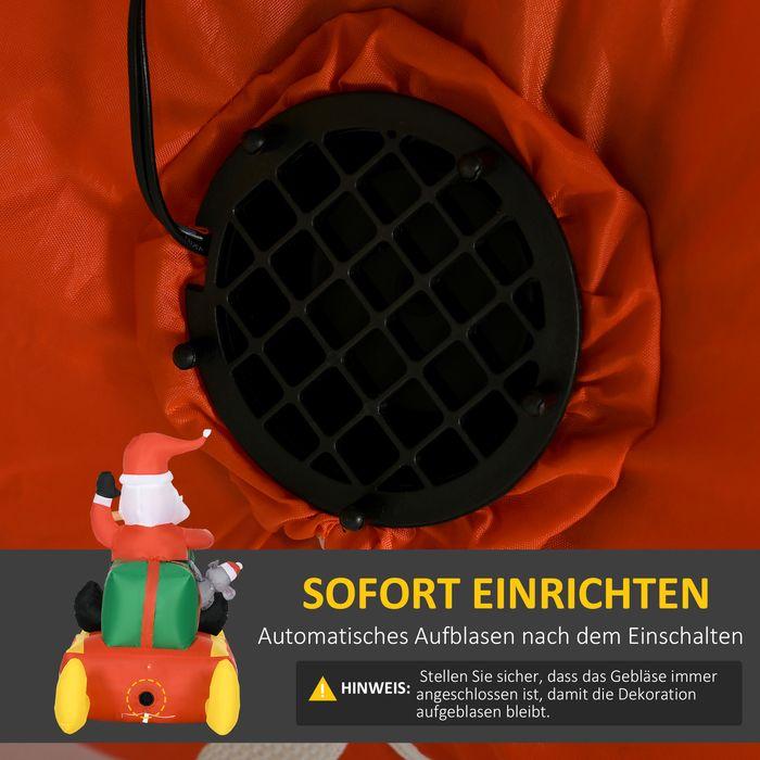 Produktbild Swisshandel24 Aufblasbar Weihnachtsdeko 1,22 m Weihnachtsmann mit LED-Beleuchtung Gartendeko