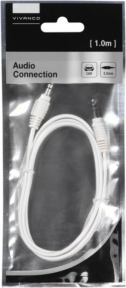 Immagine prodotto Vivanco Attacco da 3,5 mm, 3,5 mm maschio -3,5 mm maschio (1 m, Connettore da 3,5 mm (AUX))