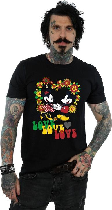 Immagine prodotto Disney Mickey And Minnie Mouse Hippie Love Maglietta Uomo (3XL)