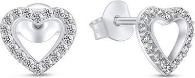 Immagine prodotto Brilio Argento - Incantevoli orecchini in argento Cuori con zirconi EA355W