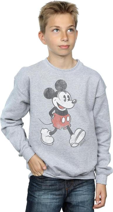 Actual product image Disney Boys Walking Mickey Mouse Cotton Sweatshirt (152, 158)