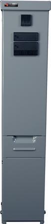 Produktbild Triarca Kabelskab KSEÅ 300909 4 leder skinnesystem 630A. Skab HxBxD: 700x198x198mm Stål IP34D grå RA
