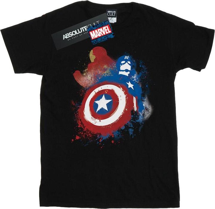 Immagine prodotto Captain America Civil War Painted Vs Iron Man Maglietta Uomo (S)