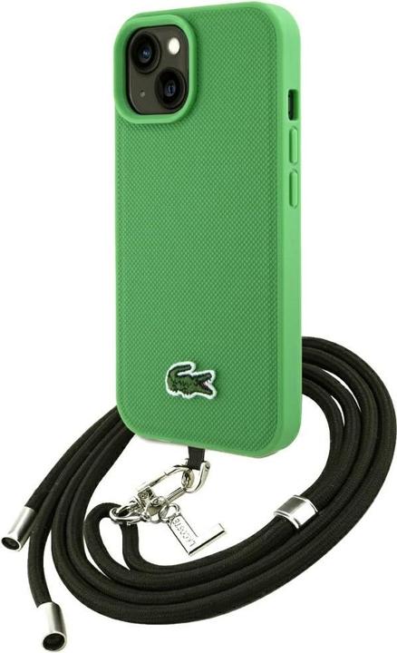 Lacoste Etui Iconic Petit Pique Crossbody Cord MagSafe do iPhone 15 zielony