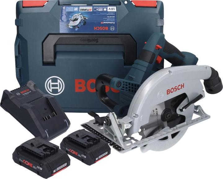 Image du produit Bosch Professional Bosch GKS 18V-70 L Scie circulaire sans fil 18 V Brushless 190 mm BITURBO + 2x batterie ProCORE 4,0
