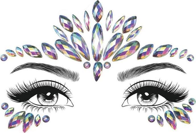 Produktbild Smiffys Face Jewels - Ice Queen