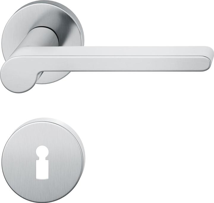 FSB Lever handle set 12 1021 ASL on rosette BB, satin stainless steel (Door set)