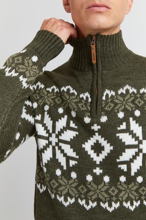 Actual product image Solid Norwin Men's Jumper Chunky Knit Pullover Troyer (XXL)