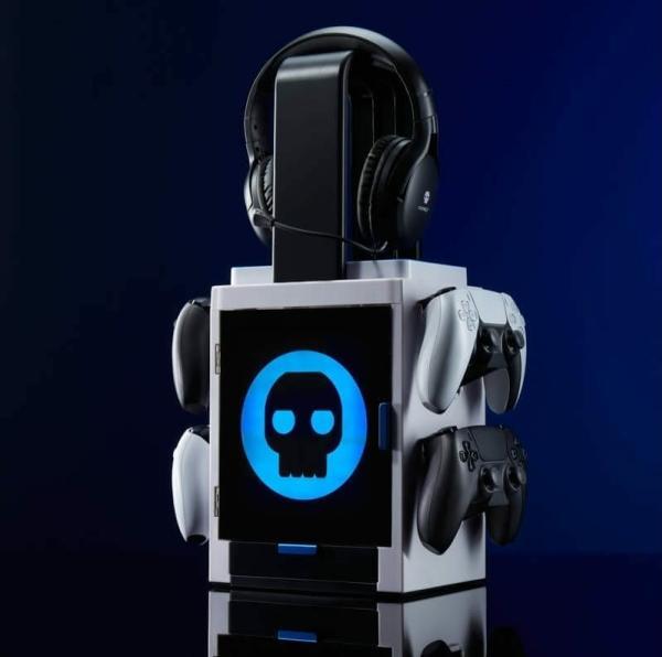Numskull - Meuble de rangement lumineux inspiré du logo pour gamer (PS5)