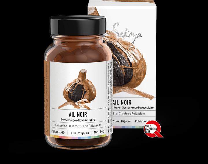 Actual product image Sekoya Black garlic | Support for high blood pressure (60 Piece, Capsules)